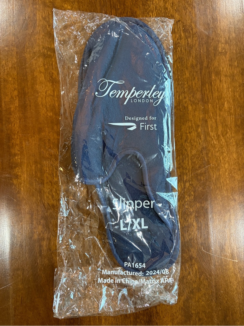 SEALED British Airways First Class Unisex Temperley London Navy Packable Slipper